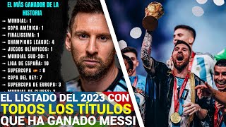 Estos son TODOS los 43 titulos COLECTIVOS que GANO Messi por ENCIMA de Alves que hace INALCANZABLE