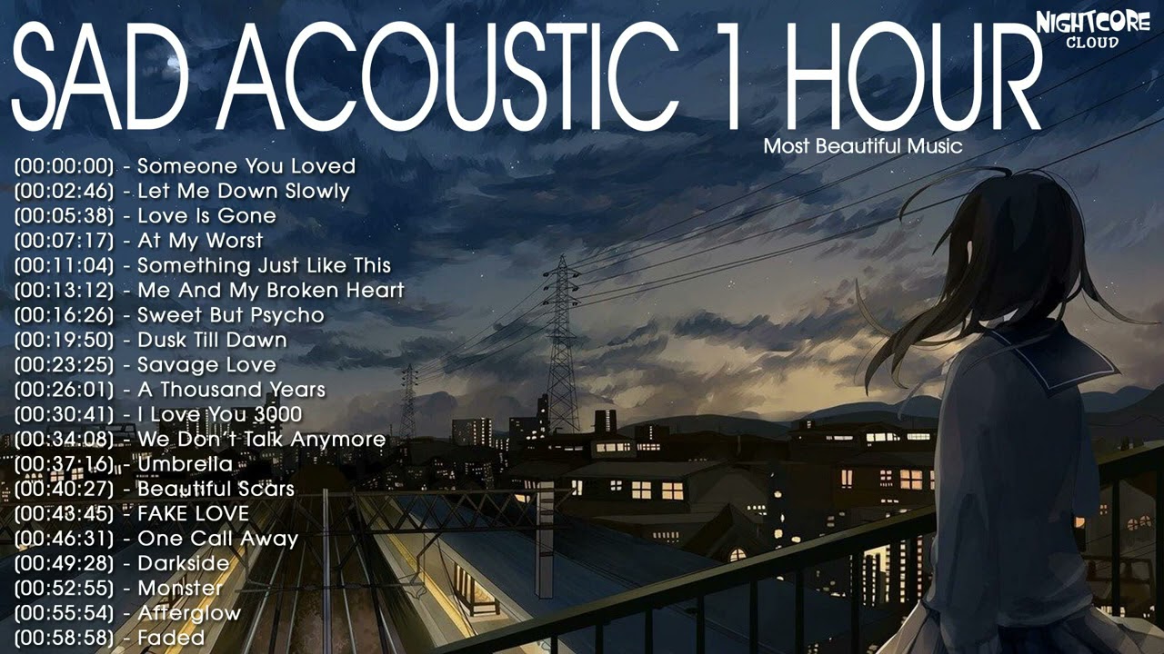 Acoustic Sad 1 Hours  Best Sad Love Songs 2021  Sad Songs Playlist