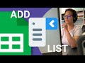 How to Add a Drop Down List in Google Sheets