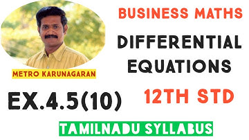 12th Std BM Ex.4.5(10) Solve the DIFFERENTIAL Equation (D^2-10D+25)y= 4e^5x +5