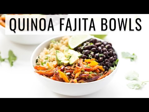 VEGAN QUINOA FAJITA BOWLS | vegan & gluten-free | #WHOLEGRAINWEEK