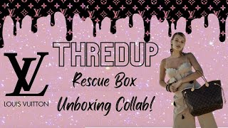 Louis Vuitton ThredUP Rescue box unboxing collaboration!!