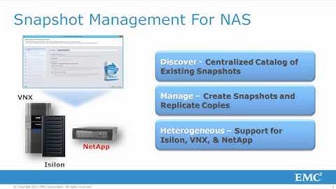 Protecting NAS Systems with EMC NetWorker Snapshot Management