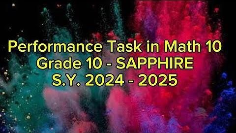 Grade 10-Sapphire Performance Task in Math 10 || Maam Sheena || Probability || 3rd Quarter || SCMNHS