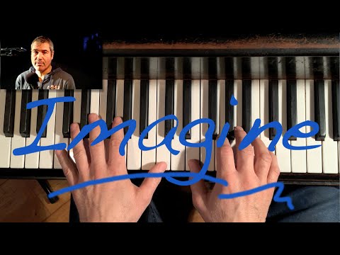 How to really play "Imagine" by John Lennon piano tutorial - con subtítulos españoles opcionales