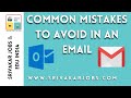Common mistakes to avoid in an email