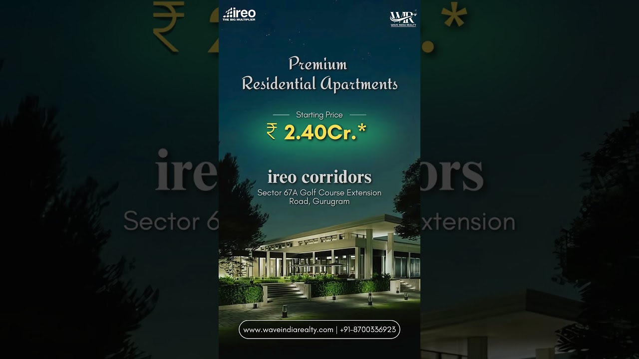 Ireo Corridor Sector-67A, Ready to Move, Near Urbana 2 & 3 BHK Starting from 2.40Cr.*