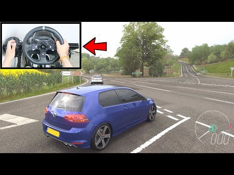 forza-horizon-4-volkswagen-golf-r-(steering-wheel-+-shifter)-gameplay