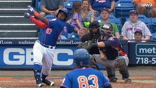 HOU@NYM: Mora plates Kelly with a single to center