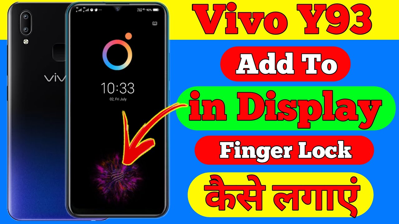 How To Add To in Display Finger Lock On Vivo y93 Vivo y93 Add To in