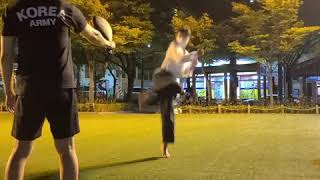 야간 야외 훈련 (현 부주장 - 노채혁) 혁턴!!ㅋ