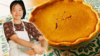 The Creamiest Thanksgiving Pumpkin Pie EVER By June | Delish