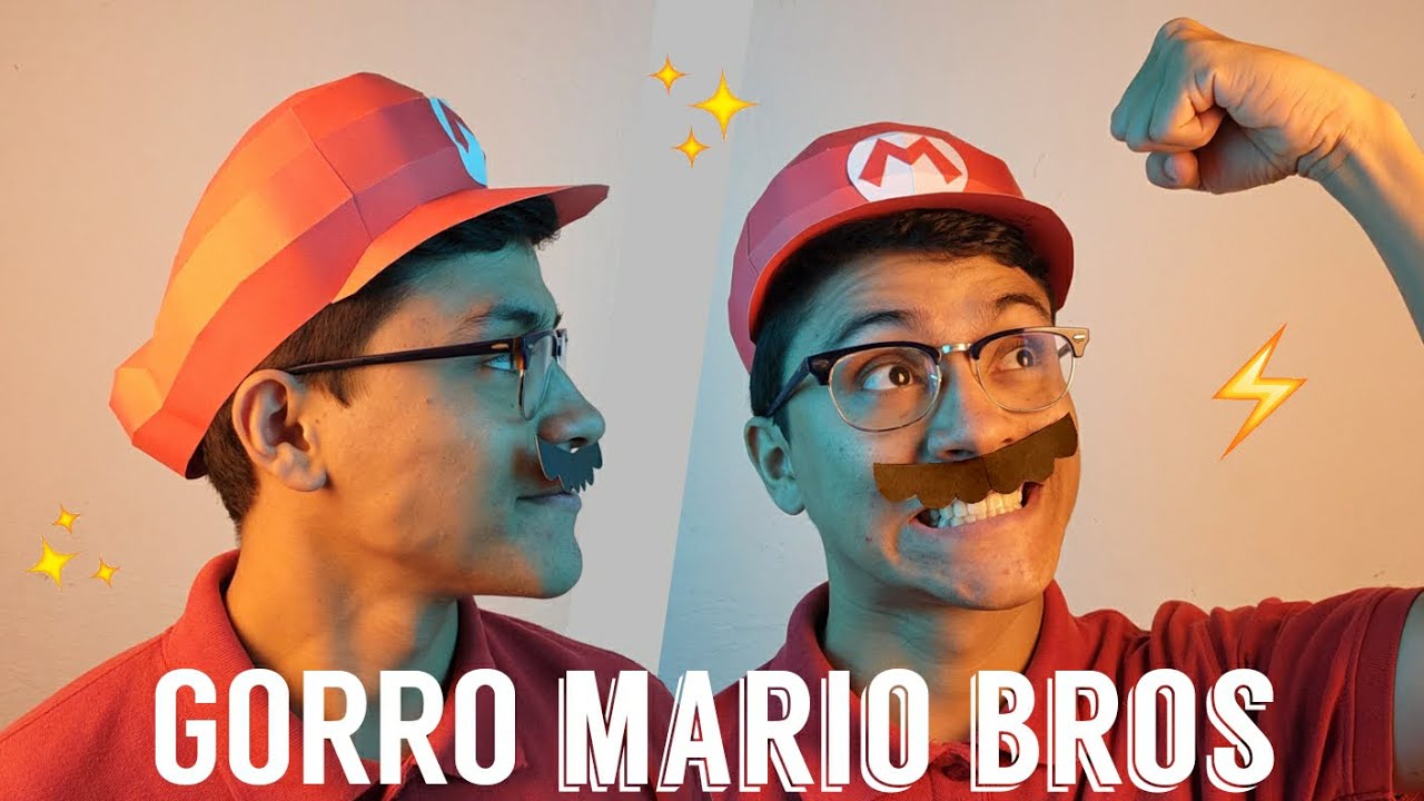 Como hacer un Mario Bros (Sombrero de Super Mario) con - En menos de 5 MINUTOS - YouTube