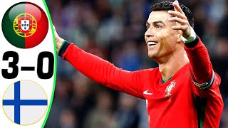Portugal vs Finland 30  All Goals and Highlights  2024  RONALDO