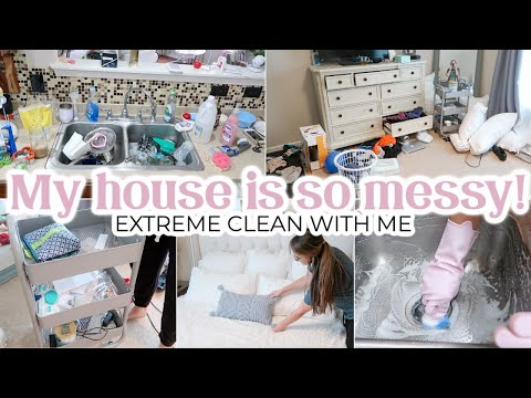 MESSY HOUSE CLEANING EXTREME CLEAN WITH ME REALISTIC SPEED CLEANING MOTIVATION 2021