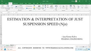 Estimation of Just Suspension Speed (Njs) & its significance during scale-up screenshot 3