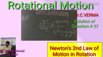 Solution of Question 37 / Rotational Motion/  H.C.VERMA/ IIT JEE