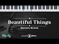Beautiful Things - Benson Boone (KARAOKE PIANO - MALE KEY)
