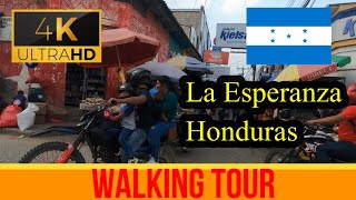 🇭🇳【4K 60fps】La Esperanza ~ Walking Tour - Honduras