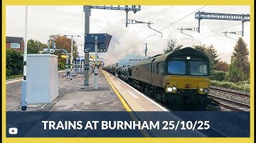 Trains at Burnham Station | GWR, Elizabeth Line, Rail Tour & Class 66 RHTT in 4K (25/10/25)