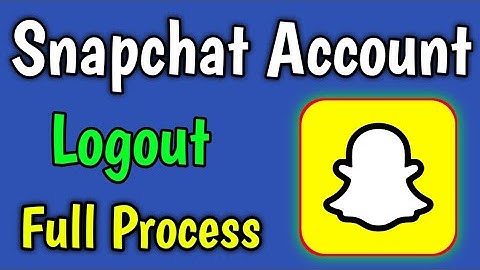 How To Logout Snapchat Account || Snapchat ID Logout || How To Sign Out Snapchat Account