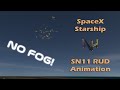 Spacex starship sn11  landing burn rud