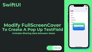 Xcode SwifUI - Modifying FullScreenCover - removing its background to create a Pop Up TextField