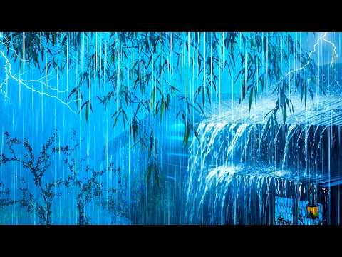 Fall Asleep Fast in Just 3 Minutes with Torrential Rain & Distant Thunder on a Hut’s Tin Roof