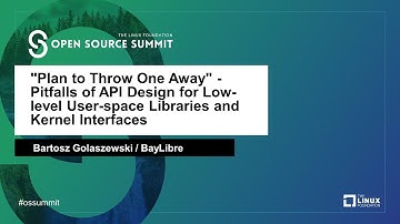 Plan to Throw One Away Pitfalls of API Design for Low-level User-space Libraries & Kernel Interfaces