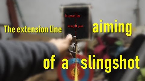 The extention line aiming of a slingshot