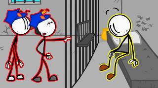 悲しい棒人間が笑われる🥲 でもその後どうなった？ | 棒人間脱獄 screenshot 1