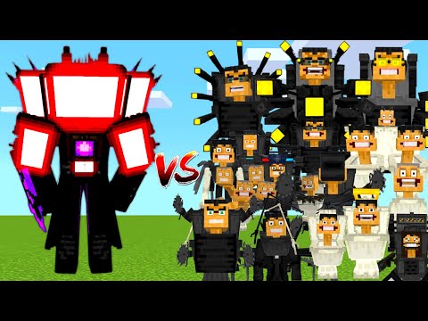 Titan Tv Man Vs All Skibidi Toilet Battle In Minecraft Pe