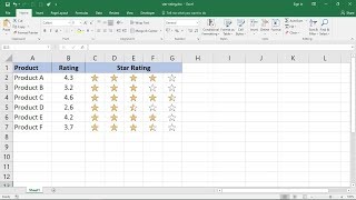 Create a 5 Star Rating System in Excel