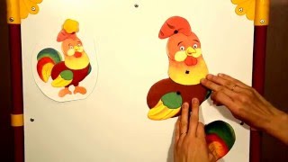 ✄ Видео аппликация петух , развивающее видео для детишек Video application cock, developing for kids ✄ Видео аппликация петух , развивающее видео для детишек Video application cock, developing for kids