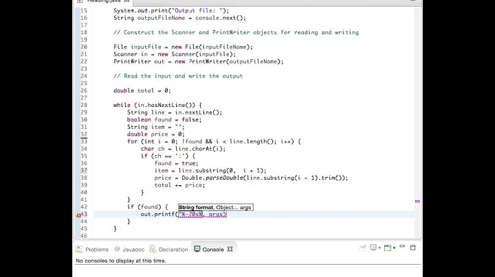 Formatting Text Output (Java)