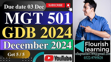 MGT501 GDB Solution 2024/ MGT501 GDB 2024 / MGT 501 GDB Solution Fall 2024/ MGT501 GDB 2024 Solution