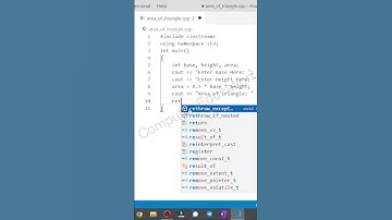 📟 Calculate Area of Triangle🔺 in C++ | #shorts #cplusplus #coding #programming #short #coder