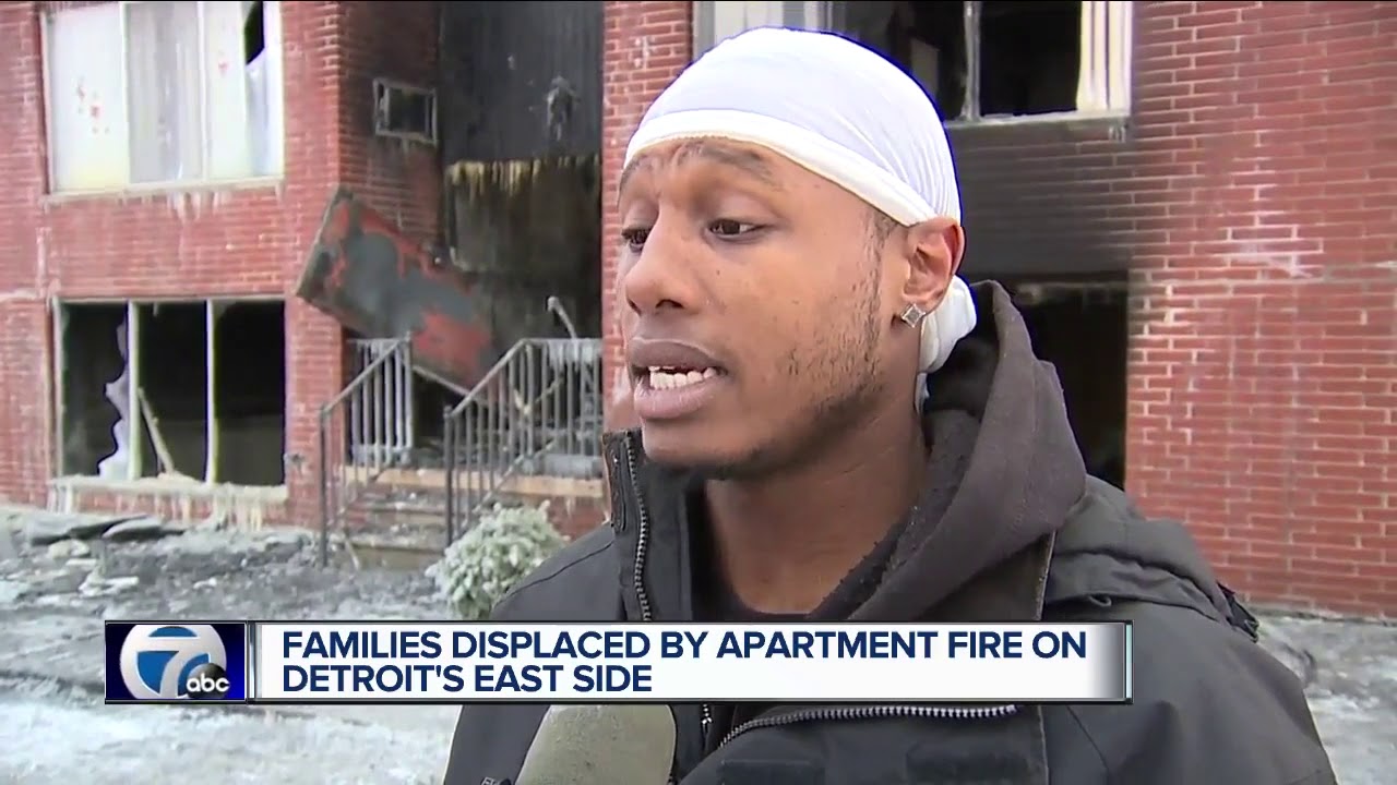 Families displaced after apartment fire on Detroit's east side - YouTube