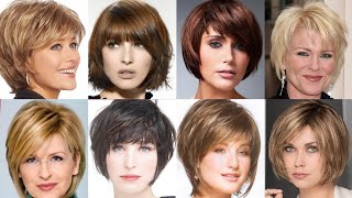 Short Bob Haircuts With Curtain Bangs For Women Any Age 30-40-50 2022 //Short Hair Hairstyles