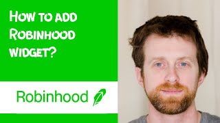 How to add Robinhood widget?