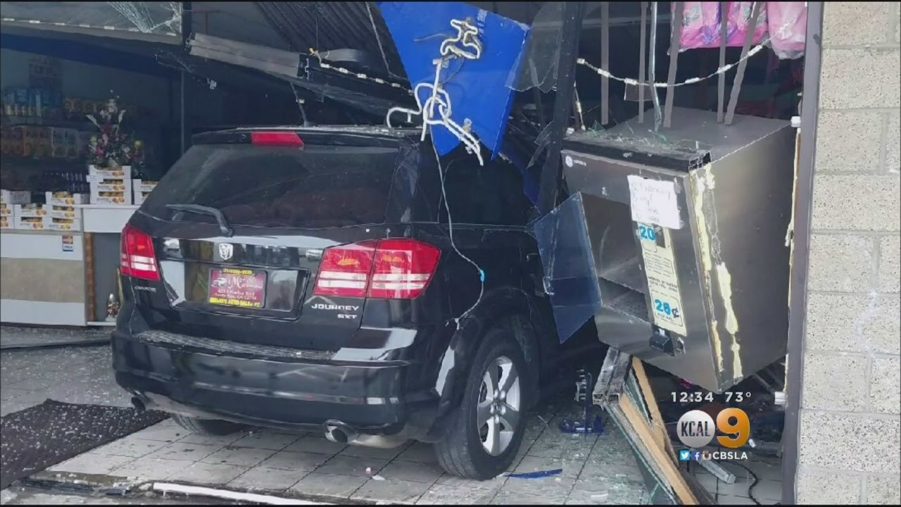 SUV Crashes Into Santa Ana Store - YouTube