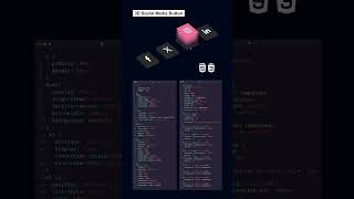 3D Social Media Buttons Using HTML & CSS | No JavaScript #webdevelopment #htmlcss #animation screenshot 5
