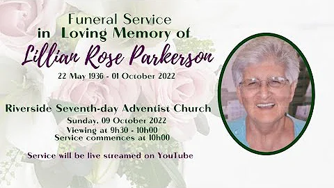Lilian Rose Parkerson  Funeral Service - 09 Octobe...