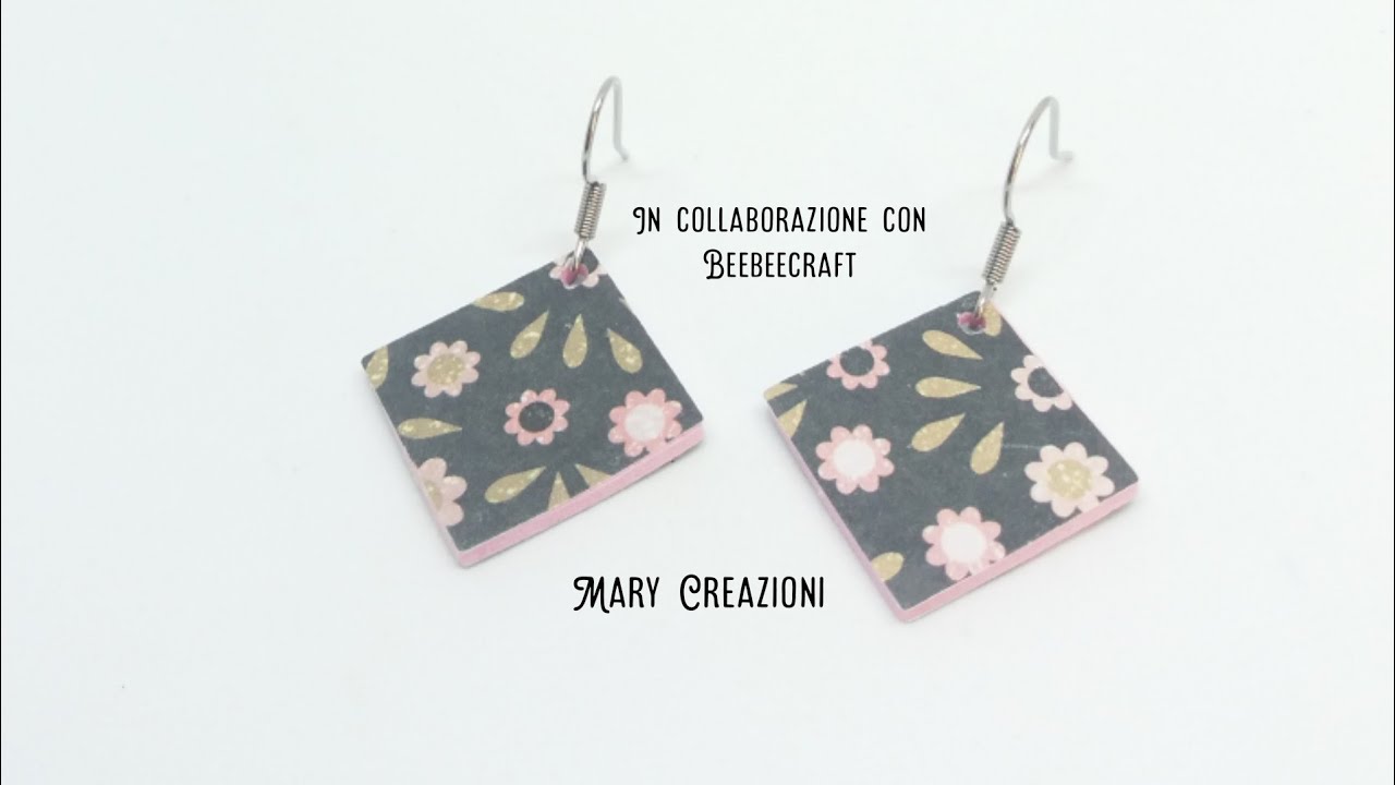 DIY- Orecchini/Earrings in Carta/Paper In Collaborazione con Beebeecraft 