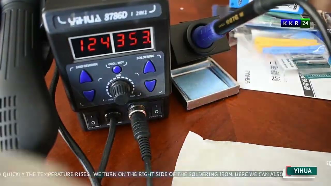 YIHUA 8786D Soldering Iron Hot Air Soldering Station DIY Digital Rework