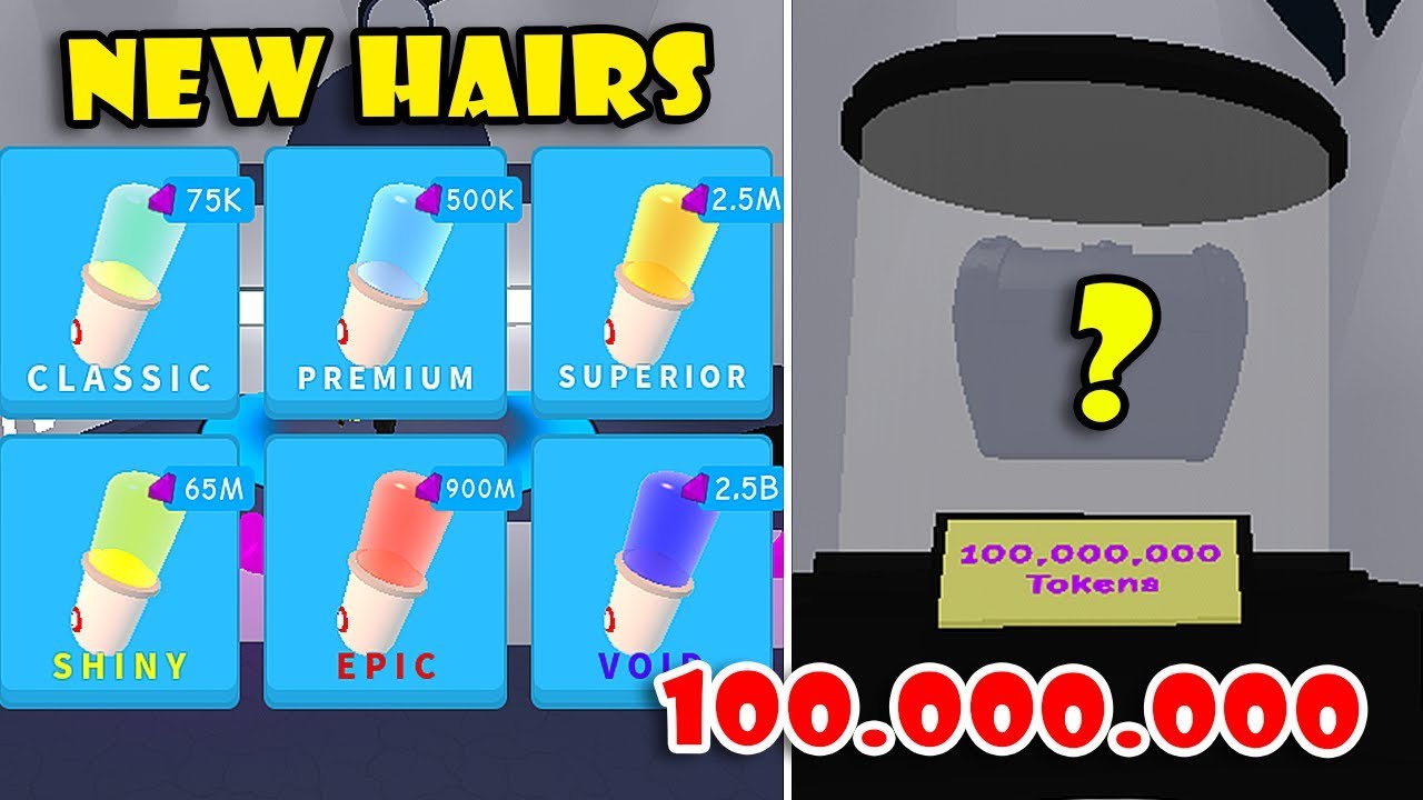 New Hairs Update New Eggs 100 000 000 Tokens In Hat Simulator Roblox Youtube - download hd classic hat stack classic roblox hats