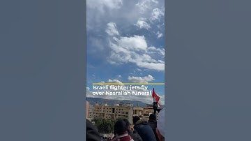Israeli fighter jets fly over Nasrallah funeral