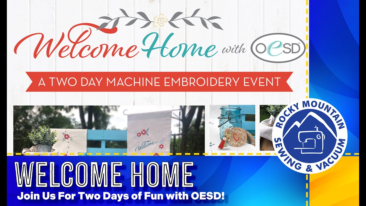 Join us for OESD's Home Machine Embroidery Event! YouTube