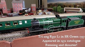 Tri ang R350 L1 in SR Green 1757, Running and disaster strikes