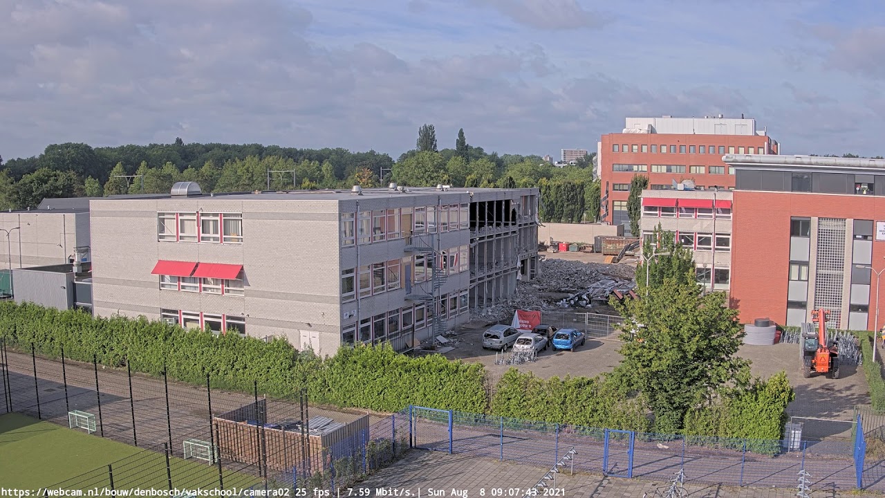 WebCam.NL | Bossche Vakschool sloop- & nieuwbouw | ultraHD camera.